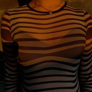 Stripped long sleeve bodysuit!